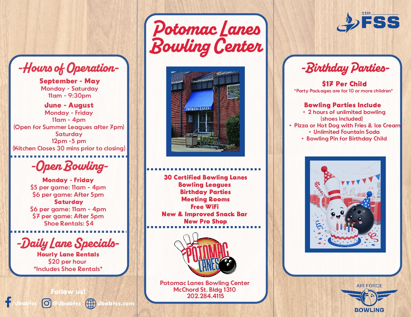 Updated Potomac Lanes Trifold